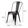 Silla Tolix Mio Negro Mate