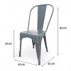 Silla Tolix Mio Gris Mate