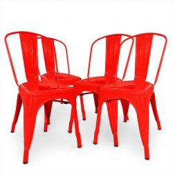Silla Tolix Mio Rojo Mate