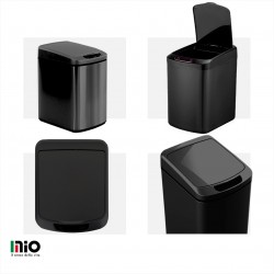 Cesto de basura automático 15Lts. Negro Rectangular