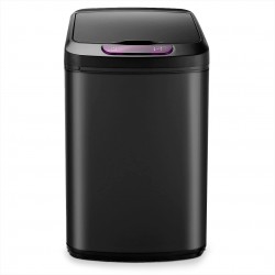 Cesto de basura automático 15Lts. Negro Rectangular
