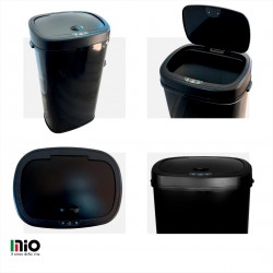 Cesto de basura automático 65Lts. Negro Rectangular