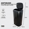 Cesto de basura automático 65Lts. Negro Rectangular