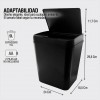 Cesto de basura automático 9Lts. Negro Rectangular