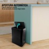 Cesto de basura automático 9Lts. Negro Rectangular